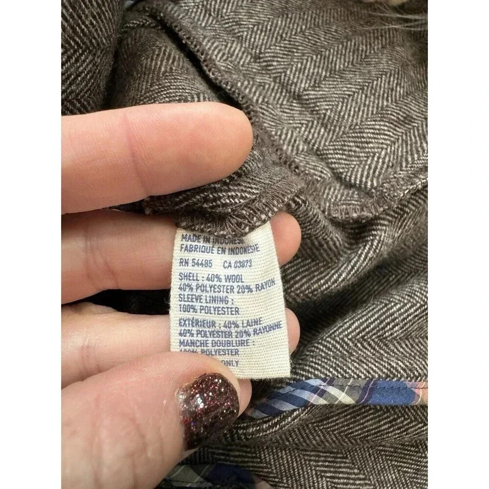 American Eagle Brown 2 Button Wool Blend Blazer L… - image 7